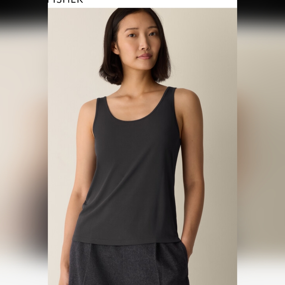 Eileen Fisher 100% Silk Tank Top Women Med